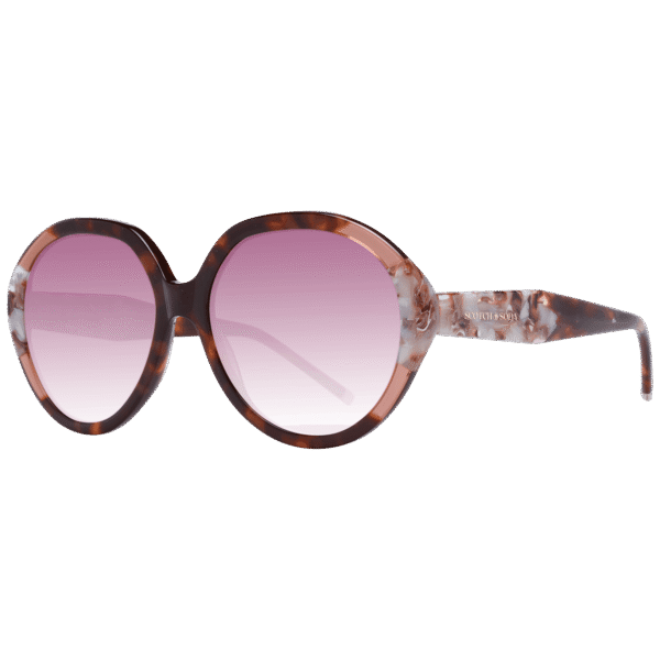 Scotch & Soda Sonnenbrille SS7023 58151 – 45° Seitenansicht Scotch & Soda Rund Sonnenbrille SS7023 58151 in Braun – 45° Seitenansicht