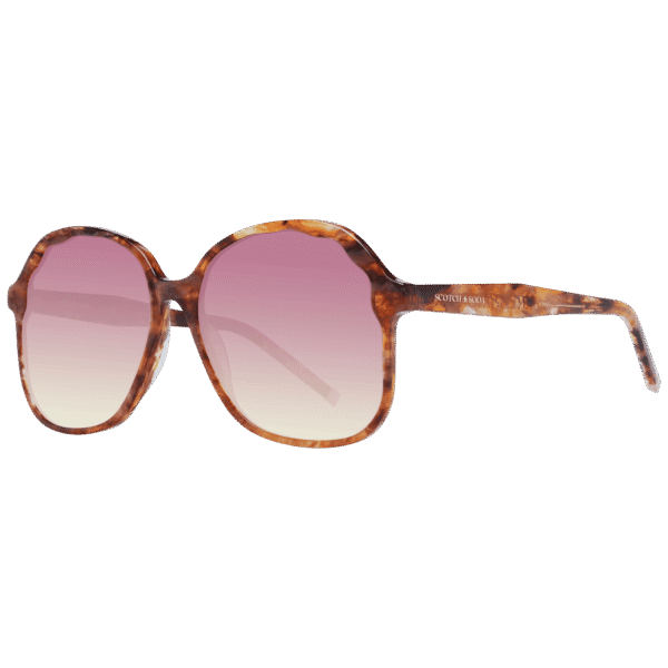 Scotch & Soda Schmetterling Sonnenbrille SS7027 58200 in Braun – 45° Seitenansicht