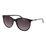 Ted Baker Rund Sonnenbrille TB1647 57001 in Schwarz – 45° Seitenansicht