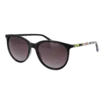 Ted Baker Rund Sonnenbrille TB1647 57001 in Schwarz – 45° Seitenansicht