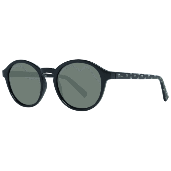 Joules Sonnenbrille JS7075 50001 – 45° Seitenansicht Joules Rund Sonnenbrille JS7075 50001 in Schwarz – 45° Seitenansicht