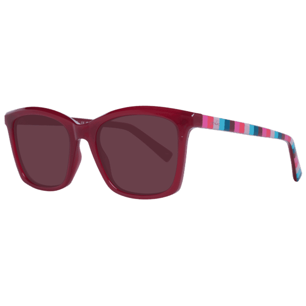 Joules Sonnenbrille JS7076 52208 – 45° Seitenansicht Joules Quadrat Sonnenbrille JS7076 52208 in Rot – 45° Seitenansicht