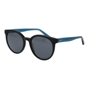 Pepe Jeans Rund Sonnenbrille PJ7400 52006 in Schwarz – 45° Seitenansicht