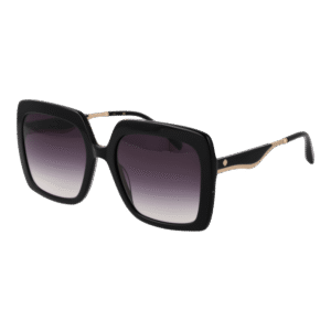 Maje Quadrat Sonnenbrille MJ5038 55001 in Schwarz – 45° Seitenansicht