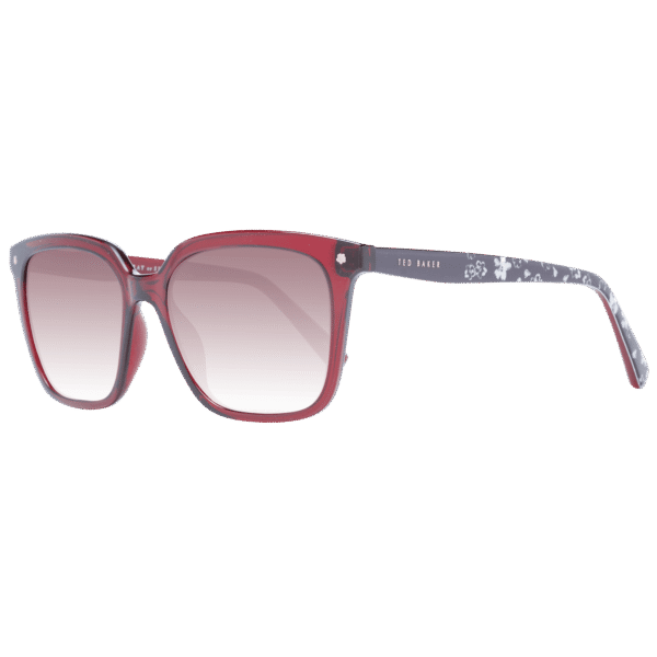 Ted Baker Quadrat Sonnenbrille TB1676 53249 in Rot – 45° Seitenansicht