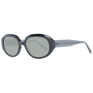 Ted Baker Oval Sonnenbrille TB1689 54001 in Schwarz – 45° Seitenansicht