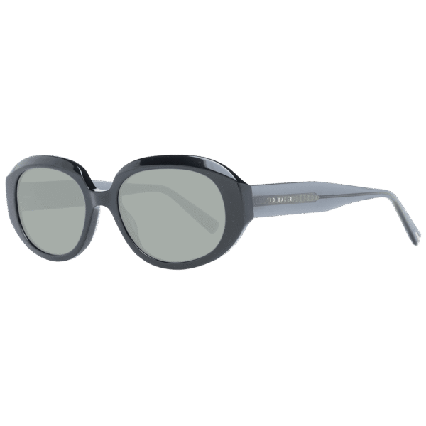Ted Baker Oval Sonnenbrille TB1689 54001 in Schwarz – 45° Seitenansicht