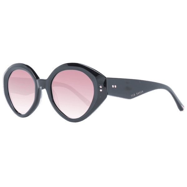 Ted Baker Katzenaugen Sonnenbrille TB1698 51001 in Schwarz – 45° Seitenansicht