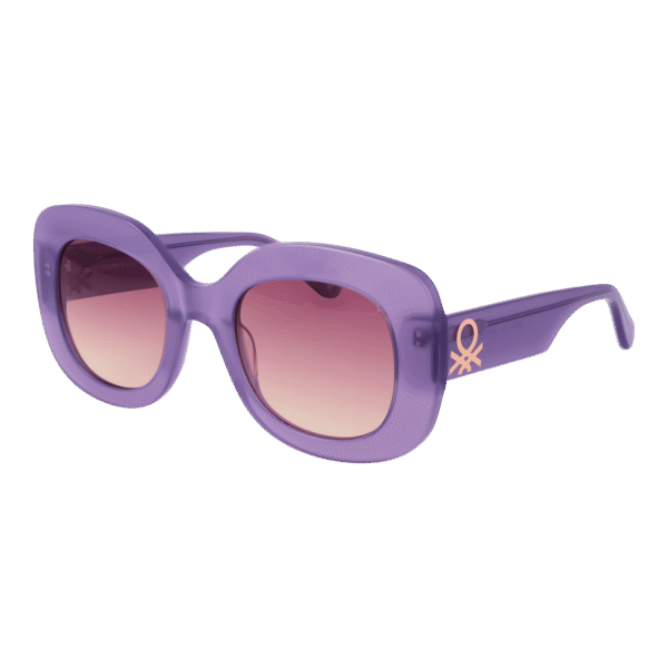 Benetton Sonnenbrille BE5067 51764 – 45° Seitenansicht Benetton Quadrat Sonnenbrille BE5067 51764 in Lila – 45° Seitenansicht