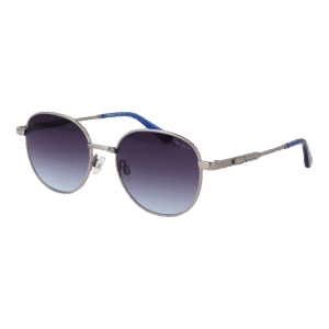 Pepe Jeans Rechteck Sonnenbrille PJ5213 52910 in Silber – 45° Seitenansicht