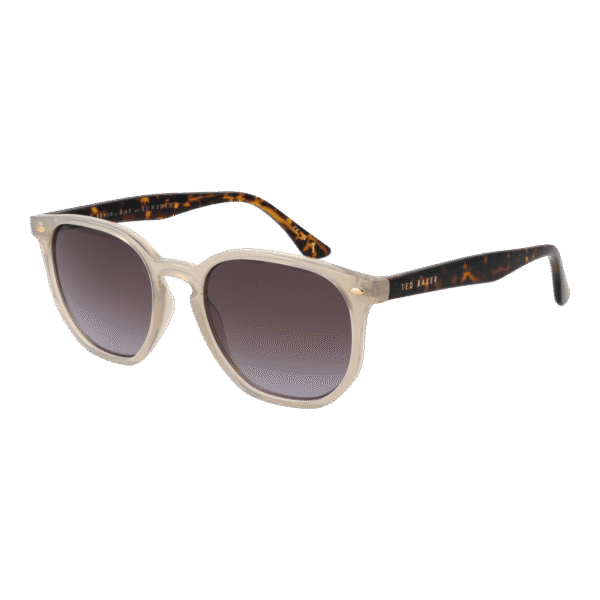 Ted Baker Rund Sonnenbrille TB1655 52901 in Grau – 45° Seitenansicht