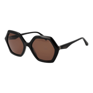 Ted Baker Rechteck Sonnenbrille TB1736 52001 in Schwarz – 45° Seitenansicht