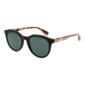 Ted Baker Rund Sonnenbrille TB1721 51001 in Schwarz – 45° Seitenansicht