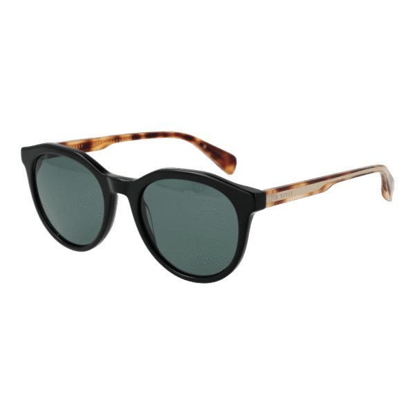 Ted Baker Sonnenbrille TB1721 51001 – 45° Seitenansicht Ted Baker Rund Sonnenbrille TB1721 51001 in Schwarz – 45° Seitenansicht