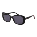 Ted Baker Rechteck Sonnenbrille TB1740 56001 in Schwarz – 45° Seitenansicht