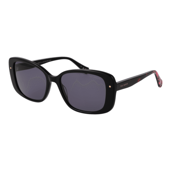 Ted Baker Rechteck Sonnenbrille TB1740 56001 in Schwarz – 45° Seitenansicht