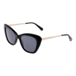 Ted Baker Katzenaugen Sonnenbrille TB1742 53001 in Schwarz – 45° Seitenansicht