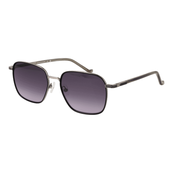 Hackett Bespoke Quadrat Sonnenbrille HSB931 54901 in Schwarz – 45° Seitenansicht