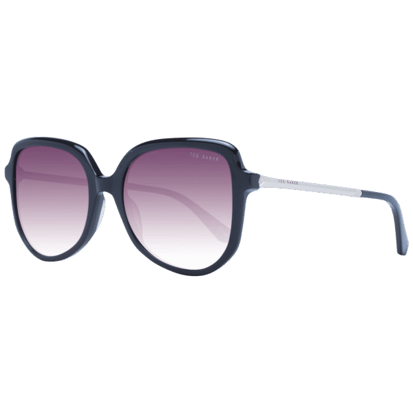 Ted Baker Schmetterling Sonnenbrille TB1717 54001 in Schwarz – 45° Seitenansicht