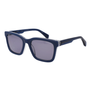 Ted Baker Rechteck Sonnenbrille TB1722 55691 in Blau – 45° Seitenansicht