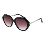 Ted Baker Rechteck Sonnenbrille TB1731 54001 in Schwarz – 45° Seitenansicht