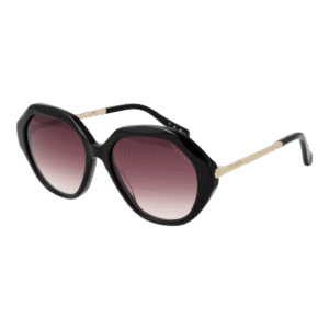 Ted Baker Rechteck Sonnenbrille TB1731 54001 in Schwarz – 45° Seitenansicht