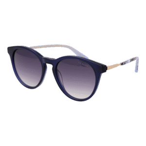 Ted Baker Rund Sonnenbrille TB1746 51657 in Blau – 45° Seitenansicht
