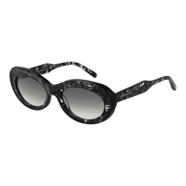 Scotch & Soda Oval Sonnenbrille SS7034 53010 in Schwarz – 45° Seitenansicht