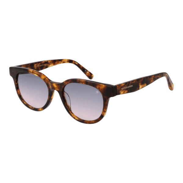 Scotch & Soda Rund Sonnenbrille SS7038 50101 in Braun – 45° Seitenansicht