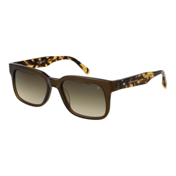 Scotch & Soda Rechteck Sonnenbrille SS8017 54550 in Braun – 45° Seitenansicht
