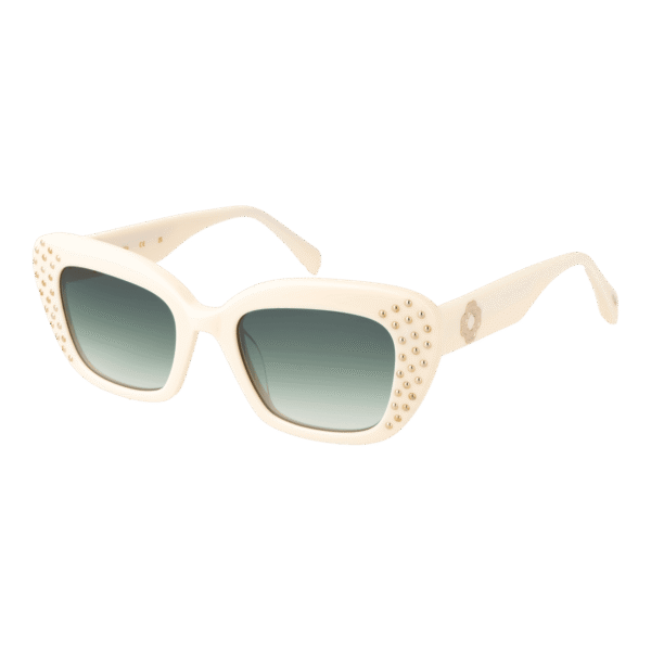 Maje Katzenaugen Sonnenbrille MJ5040 50847 in Creme – 45° Seitenansicht