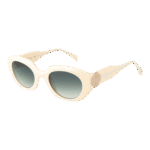 Maje Oval Sonnenbrille MJ5042 50847 in Weiß – 45° Seitenansicht