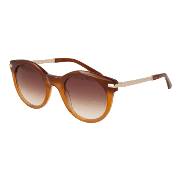 Sandro Sonnenbrille SD6049 51104 – 45° Seitenansicht Sandro Rund Sonnenbrille SD6049 51104 in Honig – 45° Seitenansicht