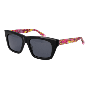 Benetton Rechteck Sonnenbrille BE5079 54001 in Schwarz – 45° Seitenansicht