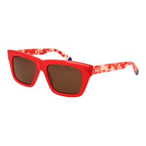Benetton Rechteck Sonnenbrille BE5079 54205 in Rot – 45° Seitenansicht