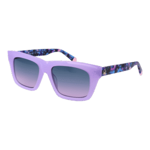 Benetton Rechteck Sonnenbrille BE5079 54725 in Lila – 45° Seitenansicht