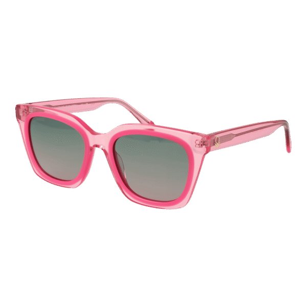 Benetton Quadrat Sonnenbrille BE5086 52210 in Rosa – 45° Seitenansicht
