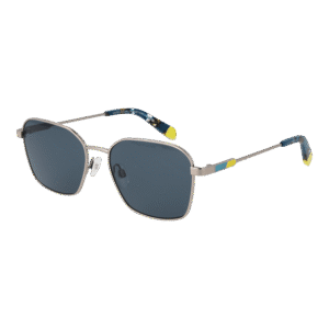 Benetton Quadtrat Sonnenbrille BE7040 55910 in Gunmetal – 45° Seitenansicht