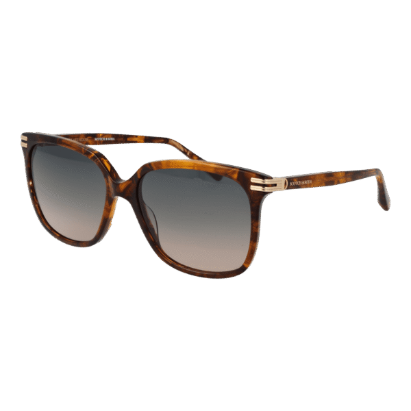 Scotch & Soda Quadrat Sonnenbrille SS7053 56102 in Braun – 45° Seitenansicht