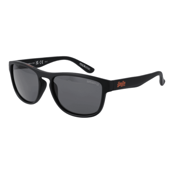 Superdry Panto Sonnenbrille SDS-ROCKSTAR 54104A in Schwarz – 45° Seitenansicht