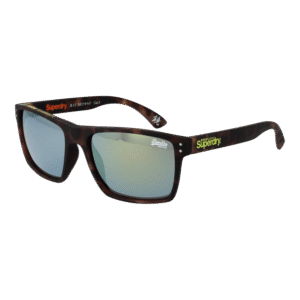 Superdry Rechteck Sonnenbrille SDS-KOBE 56122 in Braun – 45° Seitenansicht