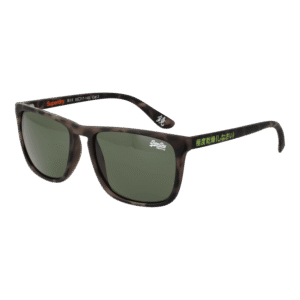 Superdry Rechteck Sonnenbrille SDS-SHOCKWAVE 55102 in Braun – 45° Seitenansicht