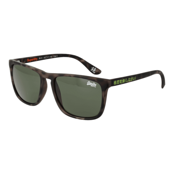 Superdry Rechteck Sonnenbrille SDS-SHOCKWAVE 55102 in Braun – 45° Seitenansicht