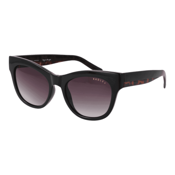 Radley Schmetterling Sonnenbrille RDS-6508 52104A in Schwarz – 45° Seitenansicht