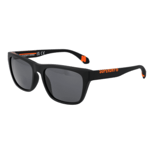 Superdry Rechteck Sonnenbrille SDS-5009 56104A in Schwarz – 45° Seitenansicht