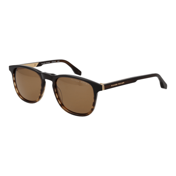 Range Rover Rechteck Sonnenbrille RRS302 54SBR in Braun – 45° Seitenansicht