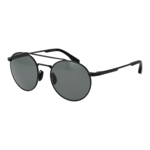 Range Rover Rund Sonnenbrille RRS101 51BLK in Schwarz – 45° Seitenansicht