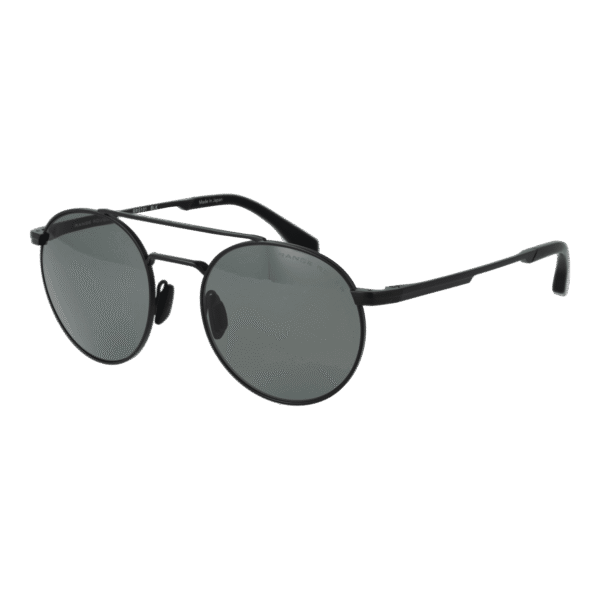 Range Rover Rund Sonnenbrille RRS101 51BLK in Schwarz – 45° Seitenansicht