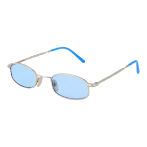 Funky Buddha Oval Sonnenbrille FBS2000 48004 in Silber – 45° Seitenansicht