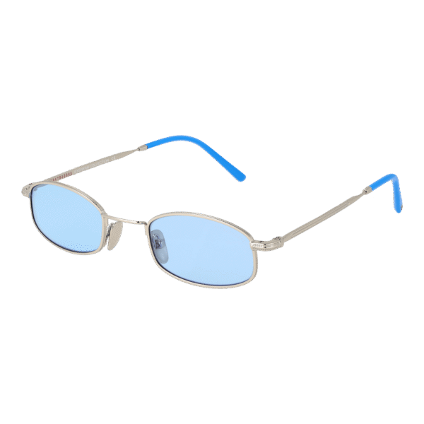 Funky Buddha Oval Sonnenbrille FBS2000 48004 in Silber – 45° Seitenansicht